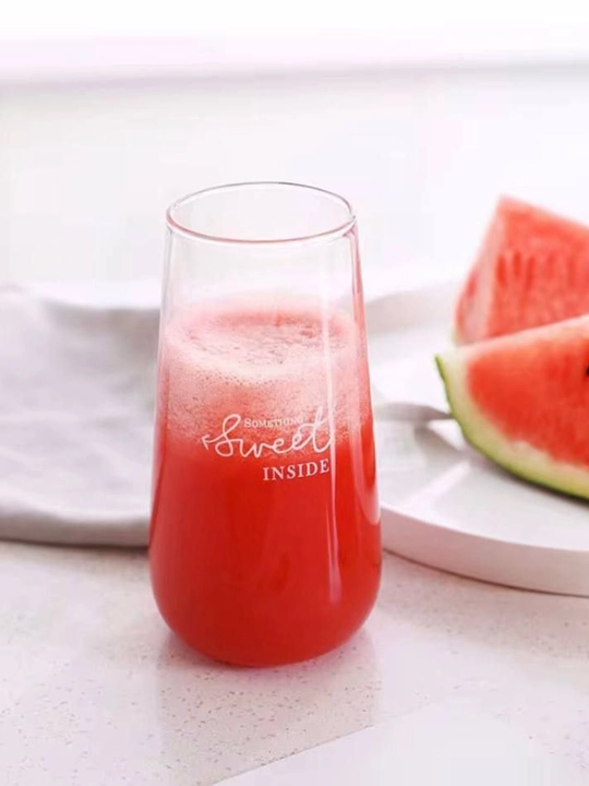 Issiq va sovuq ichimliklar uchun mo‘ljallangan 350 ml hajmli shisha naychali shisha stakan