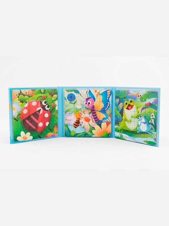 Книга с пазлами для детей, 3+, яркие изображения, развивающая игрушка