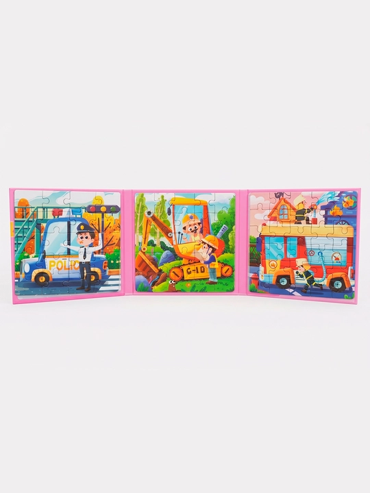 Книга с пазлами для детей, 3+, яркие изображения, развивающая игрушка