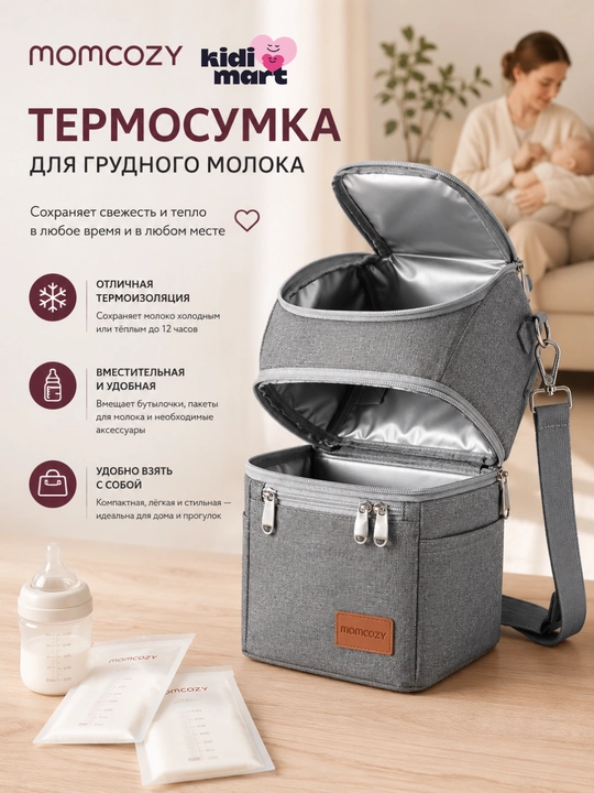 Momcozy LG001 — многофункциональная термосумка, сохраняет температуру до 10 часов - 