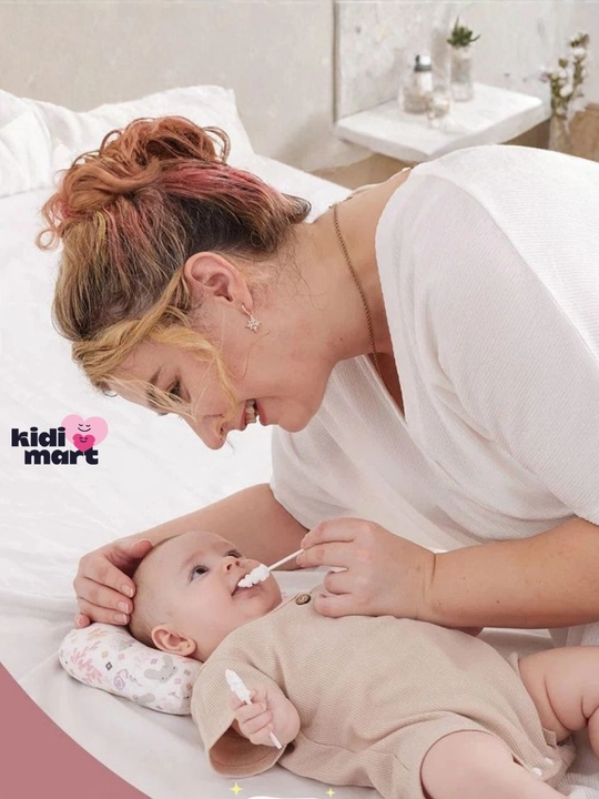 Momcozy Baby Tongue Cleaner Gauze - chaqaloqlar uchun og‘iz bo‘shlig‘i tozalagichi, 40 dona