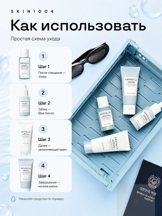 SKIN1004 Centella Travel Kit — Серия мини-наборов ухода за лицом