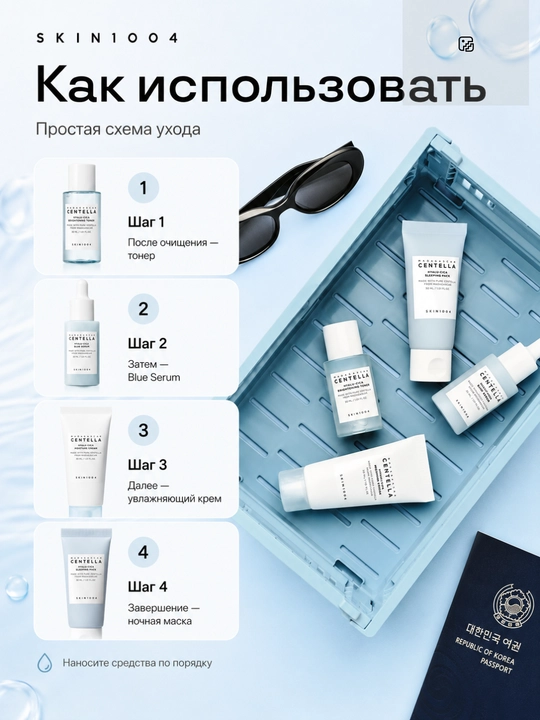 SKIN1004 Centella Travel Kit — Серия мини-наборов ухода за лицом