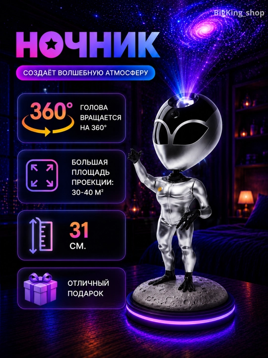 Проектор «Звездное небо» – ночник, создающий волшебную и спокойную атмосферу в вашем доме