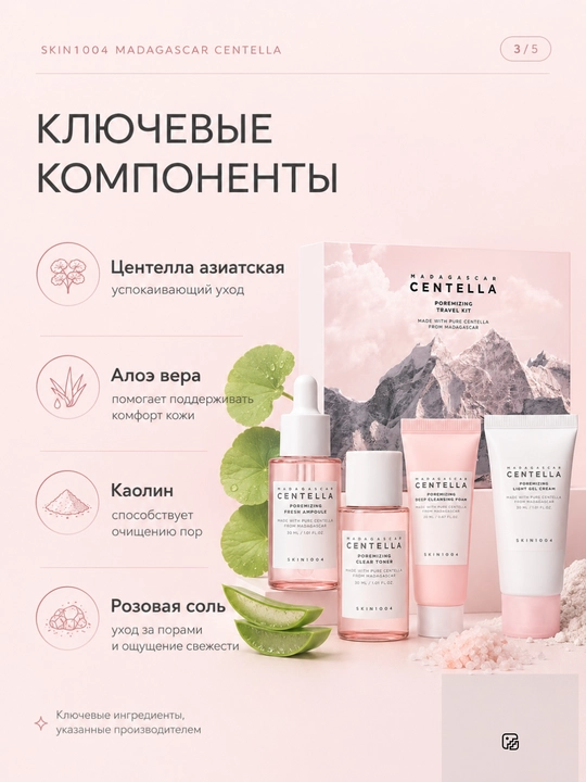 SKIN1004 Centella Travel Kit — Серия мини-наборов ухода за лицом