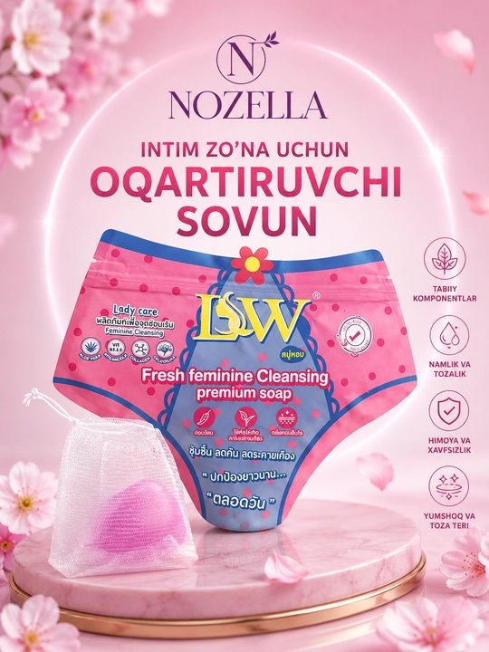 Мыло для интимной гигиены для женщин, в форме сердца - ISW Fresh Feminine Cleansing Soap