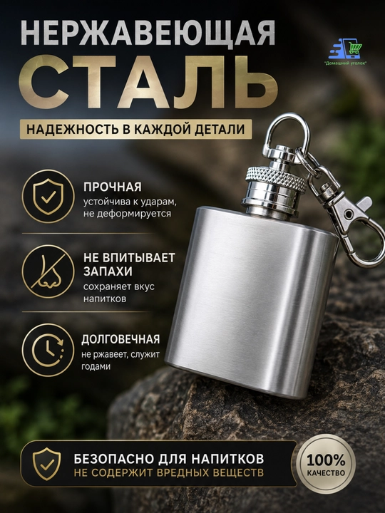 Фляга брелок, 30 мл - 