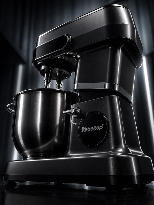 BELTOP planetar mikseri, premium toifa, 10 litr. 12 tezlik, 2200 Vt, o‘rnatilgan tarozi