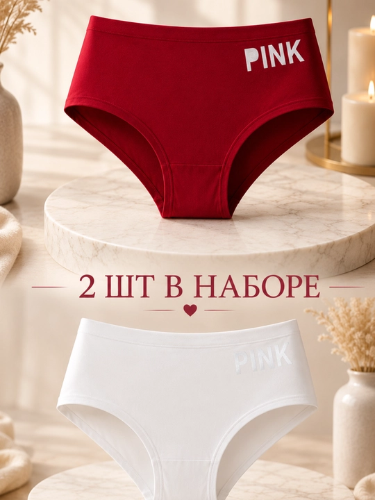 Женские бесшовные трусы, набор 1,2,3 шт, высокая посадка, мягкое эластичное белье - 