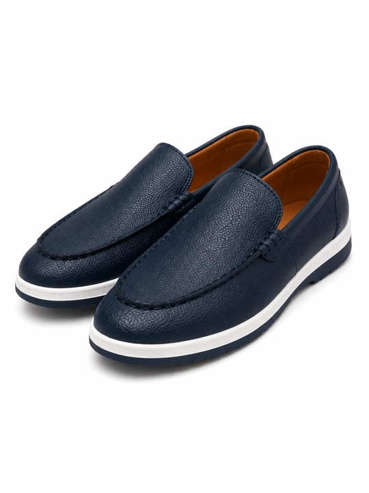Детские мокасины Slip-On, для мальчиков, эко кожа, размеры 30–39, тёмно-синие - 