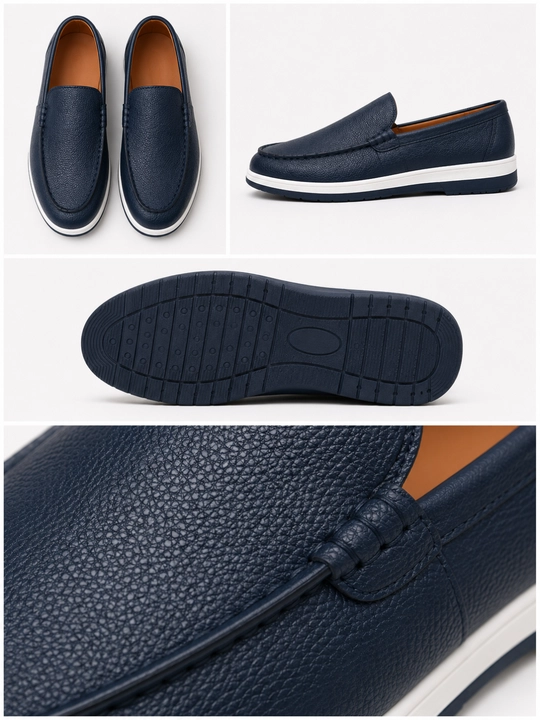 Детские мокасины Slip-On, для мальчиков, эко кожа, размеры 30–39, тёмно-синие