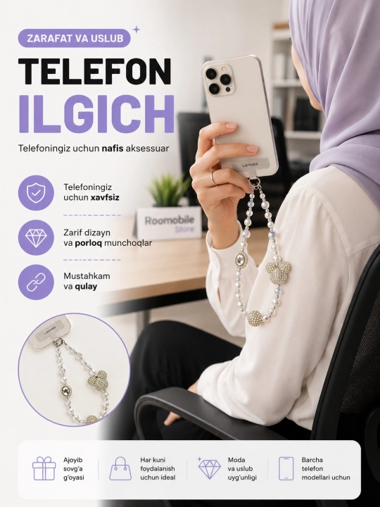 Telefon uchun universal munchoq tasma - 