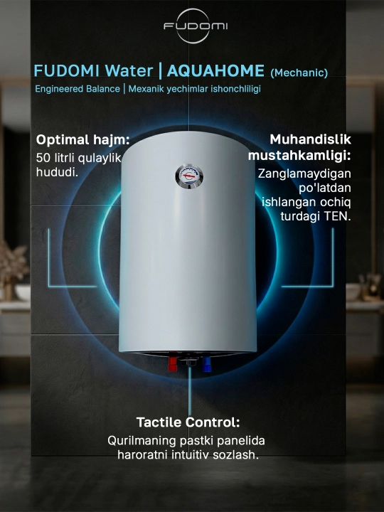 Elektr to‘plovchi suv isitgichi Fudomi Water AQUAHOME (Mechanic)