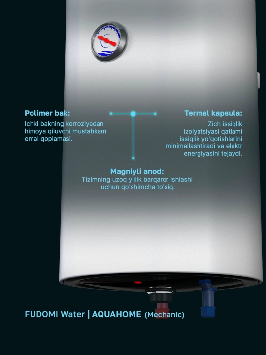 Elektr to‘plovchi suv isitgichi Fudomi Water AQUAHOME (Mechanic)