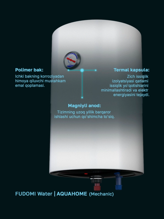 Elektr to‘plovchi suv isitgichi Fudomi Water AQUAHOME (Mechanic)