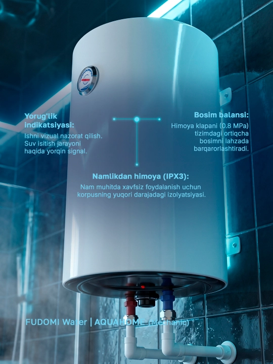 Elektr to‘plovchi suv isitgichi Fudomi Water AQUAHOME (Mechanic)