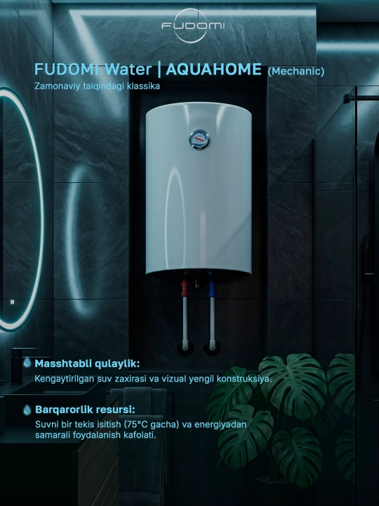 Elektr to‘plovchi suv isitgichi Fudomi Water AQUAHOME (Mechanic)