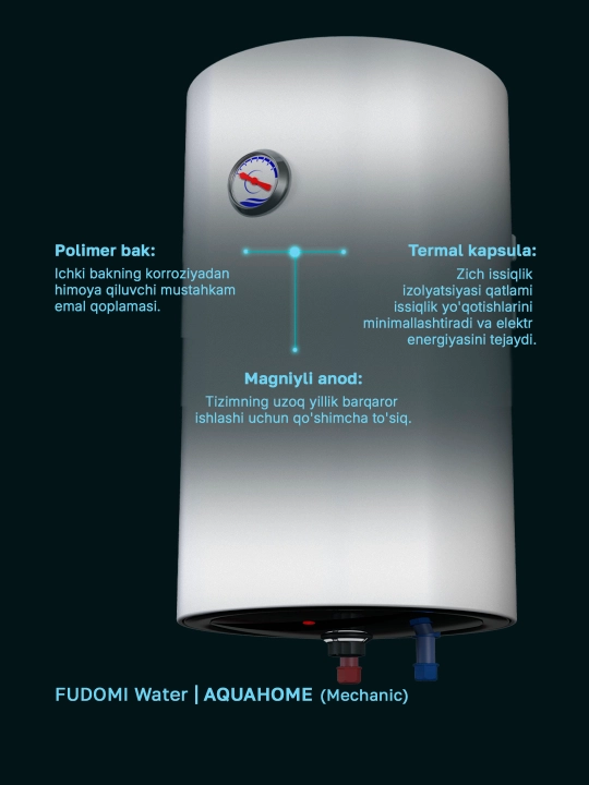 Elektr to‘plovchi suv isitgichi Fudomi Water AQUAHOME (Mechanic)