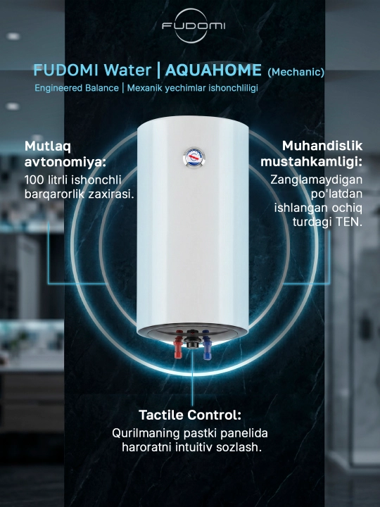 Elektr to‘plovchi suv isitgichi Fudomi Water AQUAHOME (Mechanic)