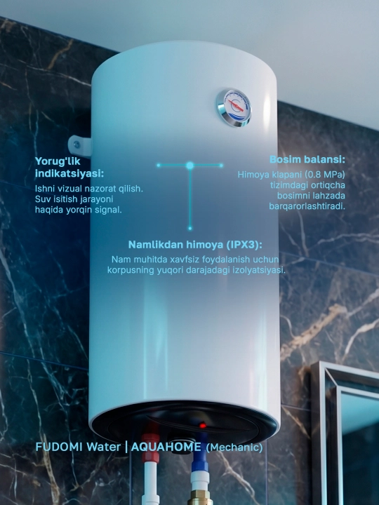 Elektr to‘plovchi suv isitgichi Fudomi Water AQUAHOME (Mechanic)