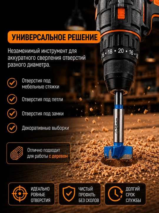 Сверло Форстнера 15–100 мм
