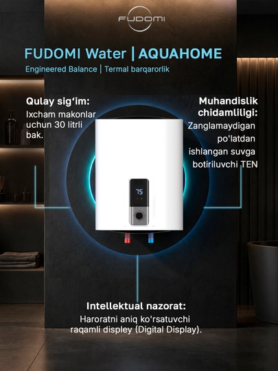 Elektr to‘plovchi suv isitgichi Fudomi Water AQUAHOME (Digital) - 