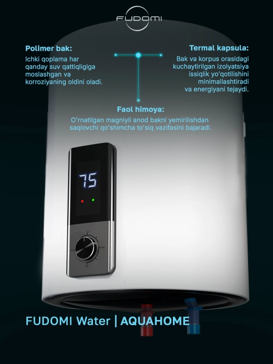 Elektr to‘plovchi suv isitgichi Fudomi Water AQUAHOME (Digital)