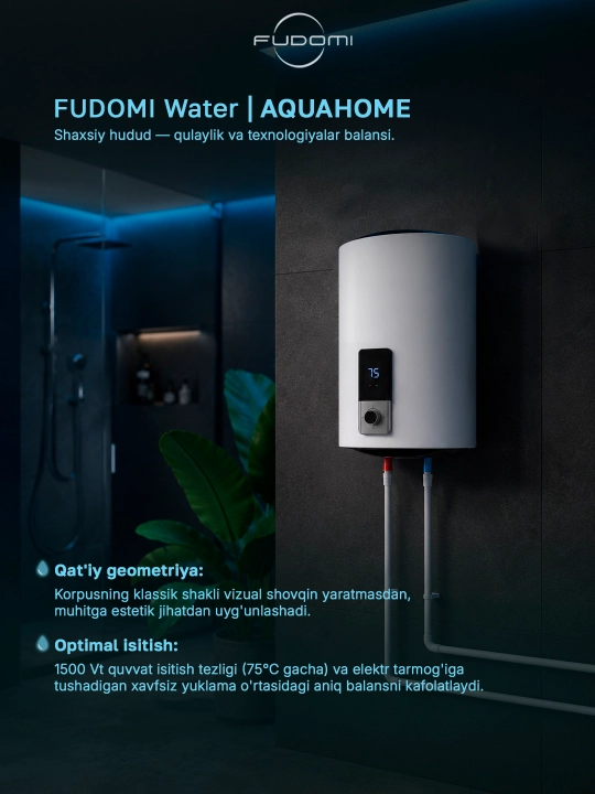 Elektr to‘plovchi suv isitgichi Fudomi Water AQUAHOME (Digital)