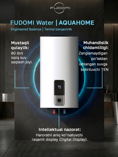 Elektr to‘plovchi suv isitgichi Fudomi Water AQUAHOME (Digital)