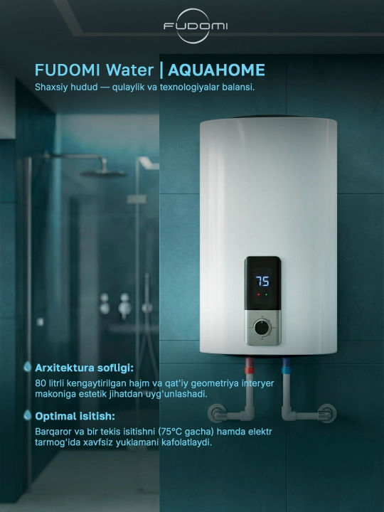 Elektr to‘plovchi suv isitgichi Fudomi Water AQUAHOME (Digital)