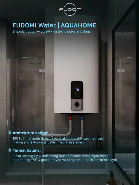 Elektr to‘plovchi suv isitgichi Fudomi Water AQUAHOME (Digital)