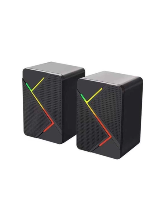 K2066 USB kompyuter karnayi, 2.0 stereo, LED yoritgichli, AUX ulanish