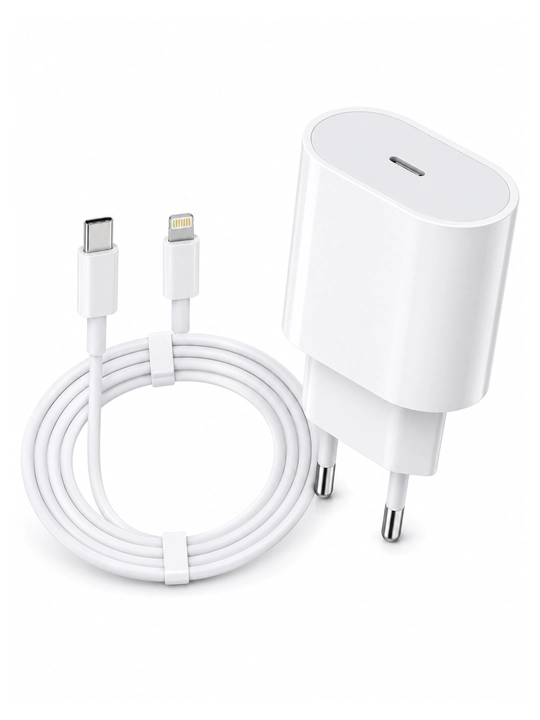 25W USB-C adapter va Type-C to Lightning kabel, iPhone uchun