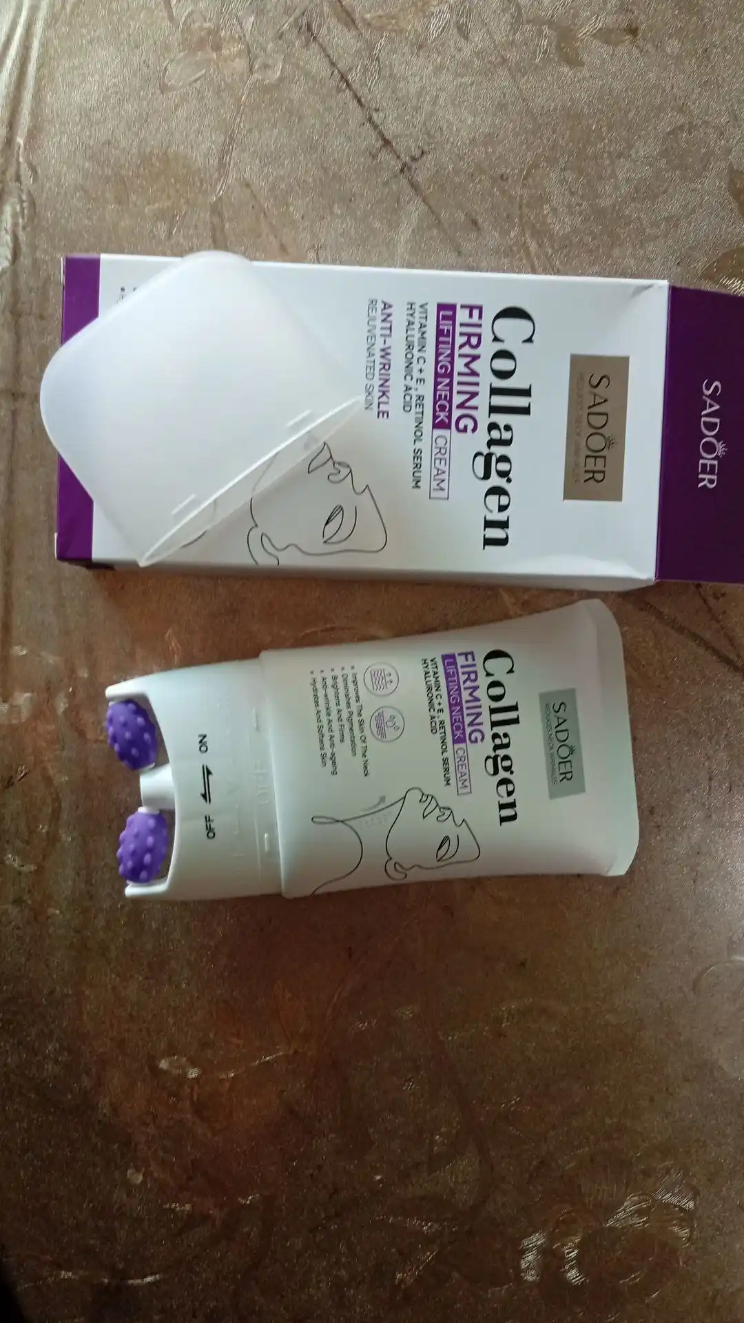 Yuz, bo'yin va dekolte uchun kompleks parvarish, go'zal teri uchun kollagen + retinol