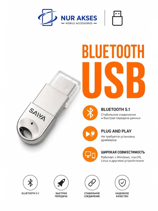 Bluetooth USB adapter — kolonka va mashina magnitolasiga telefonni simsiz ulash uchun