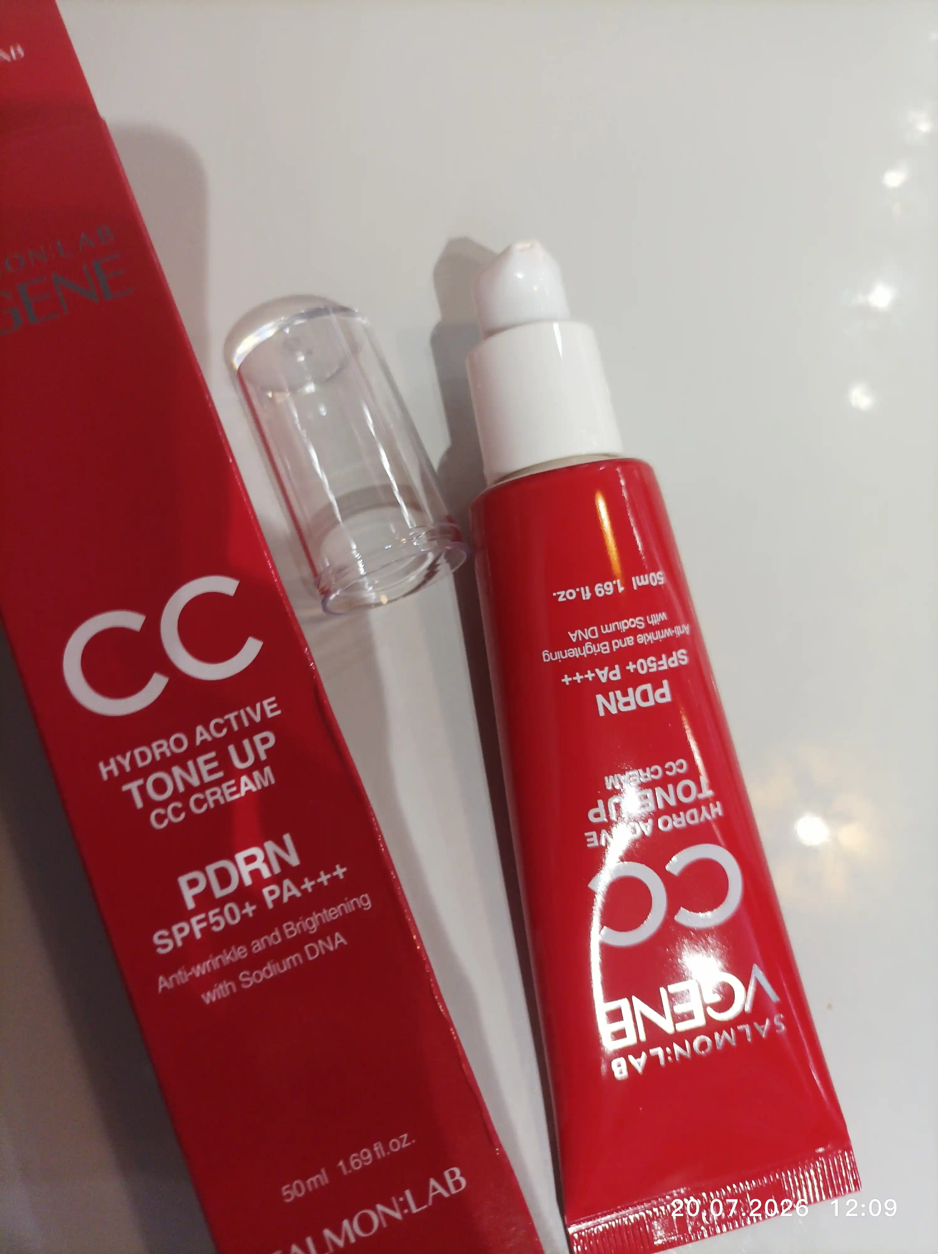 KOREYA №1 CC CREAM SPF50+ PA++++, PDRN namlaydi • yuzni yoritadi • terni tekislaydi