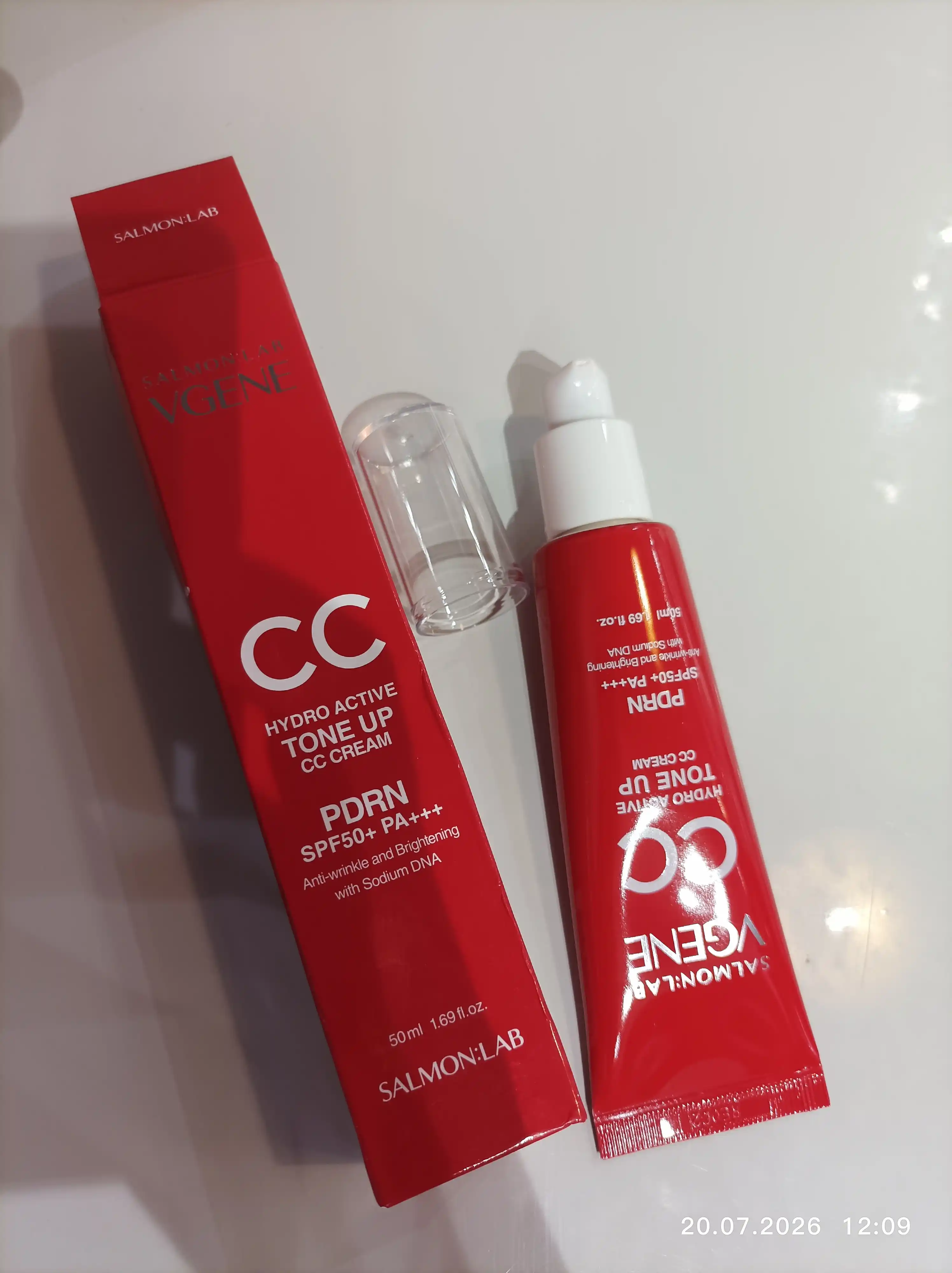 KOREYA №1 CC CREAM SPF50+ PA++++, PDRN namlaydi • yuzni yoritadi • terni tekislaydi