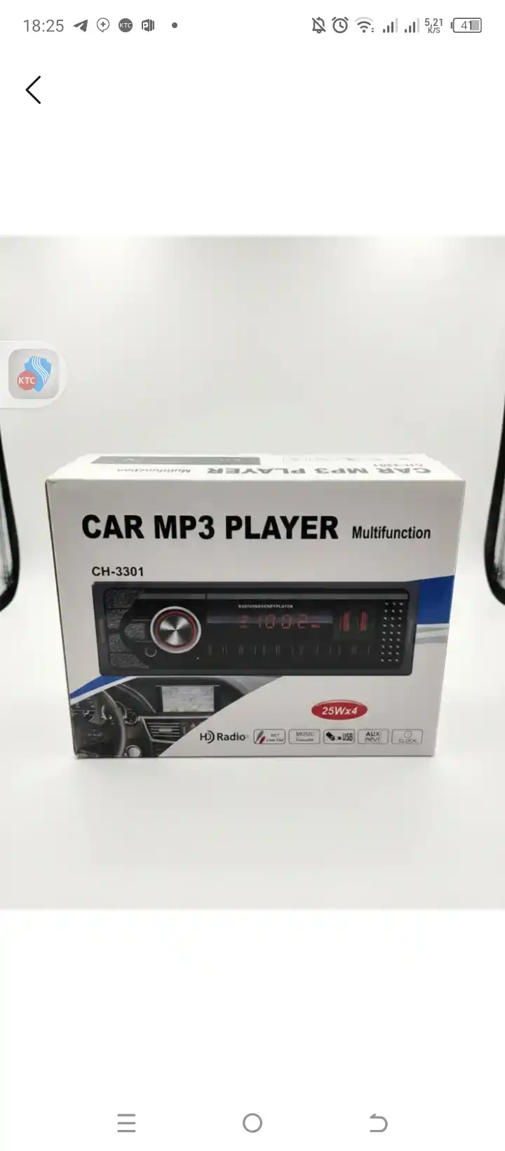 Avtomobil uchun joystikli magnitafon, Bluetooth, AUX, 2USB, FM-radio
