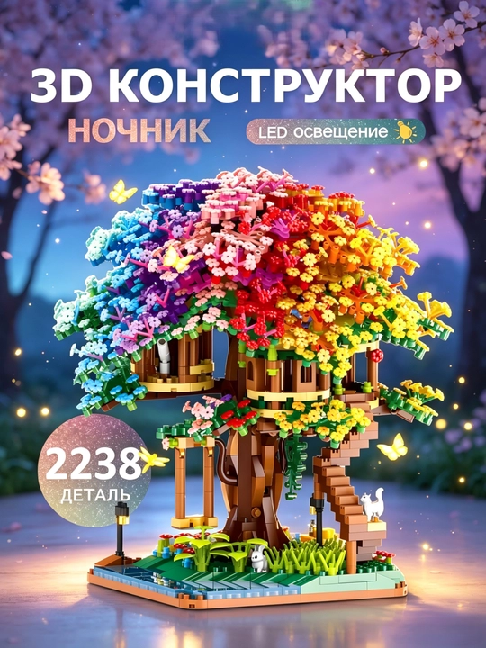 Конструктор лего для детей и взрослых, 1000+ набор деталей, игрушка развивающая - 