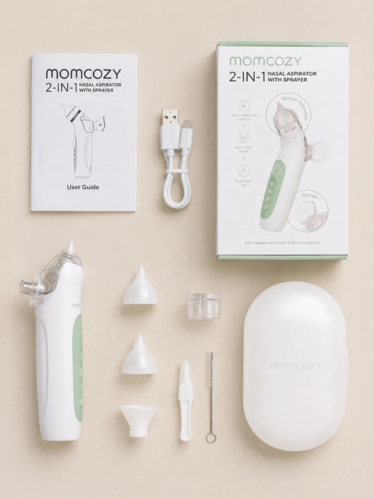 Электрический носовой аспиратор Momcozy 2 в 1 с распылителем