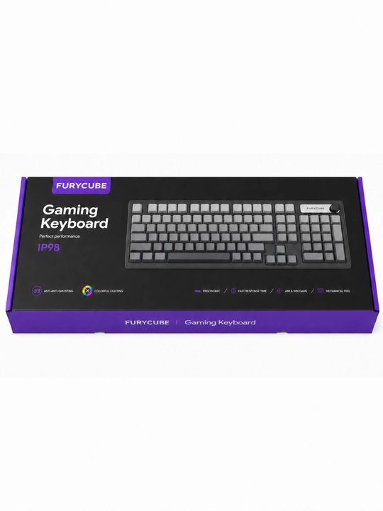 FURYCUBE IP98 to‘plami: RGB membranali klaviatura, 98 ta tugma