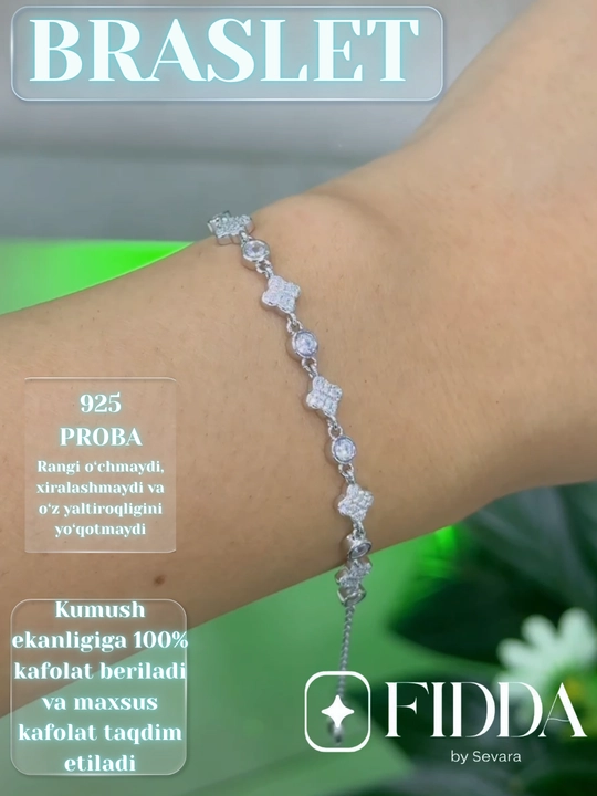 Серебряный браслет 925 пробы, тонкая цепочка на руку, подарок для женщин на праздник - 