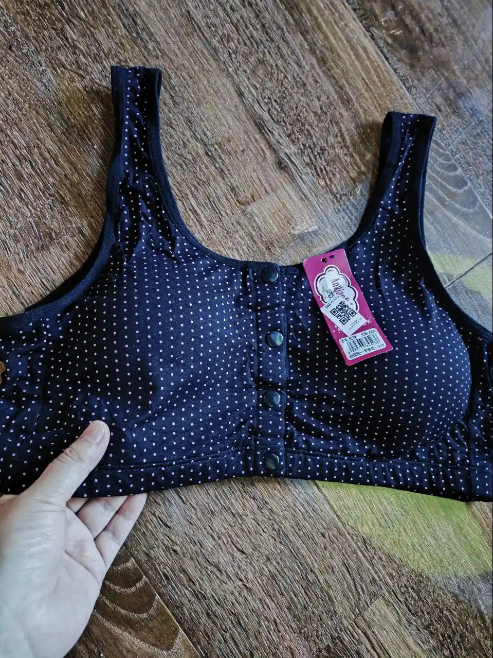 Ayollar uchun paxtali siynaband-top, tugmali, olinadigan kosachali, 2XL-3XL