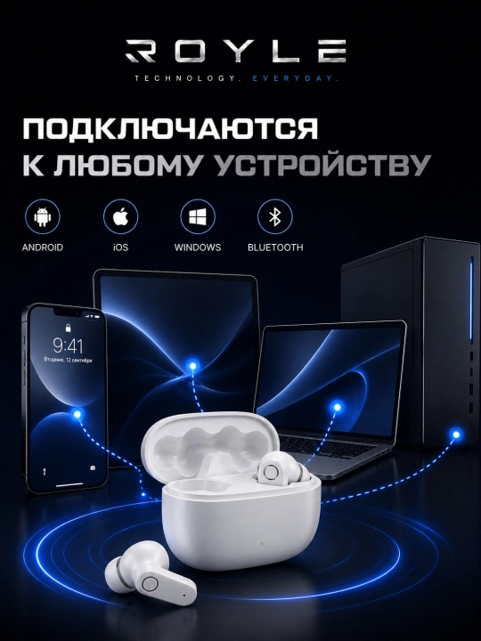Simsiz quloqchinlar T6 Bluetooth 5.3 ENC Hi-Fi, zaryadlash qutisi