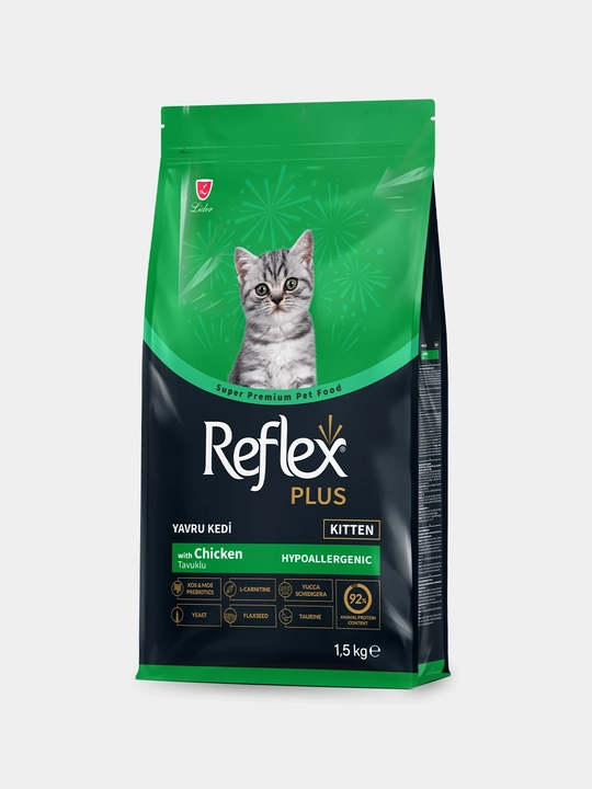 Reflex Plus Kitten Chicken сухой корм для котят, с курицей, 1.5 кг - 