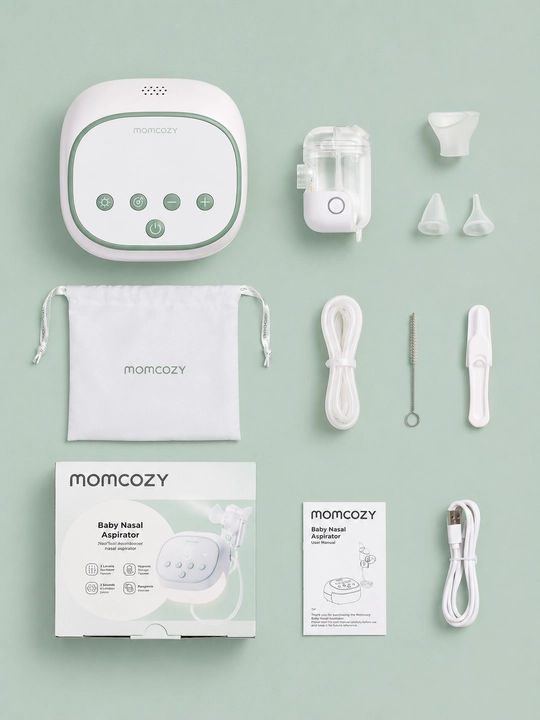 Elektr burun aspiratori purkash va so‘rish uchun Momcozy BreezyClear ProTM 2ta 1da