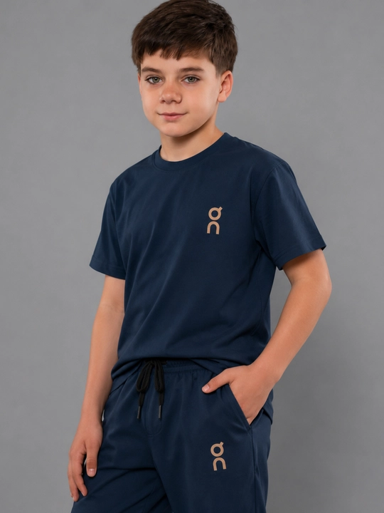 O‘g‘il bolalar uchun trikotaj futbolka va shim to‘plami, kundalik sport kiyimi, 8-15 yosh