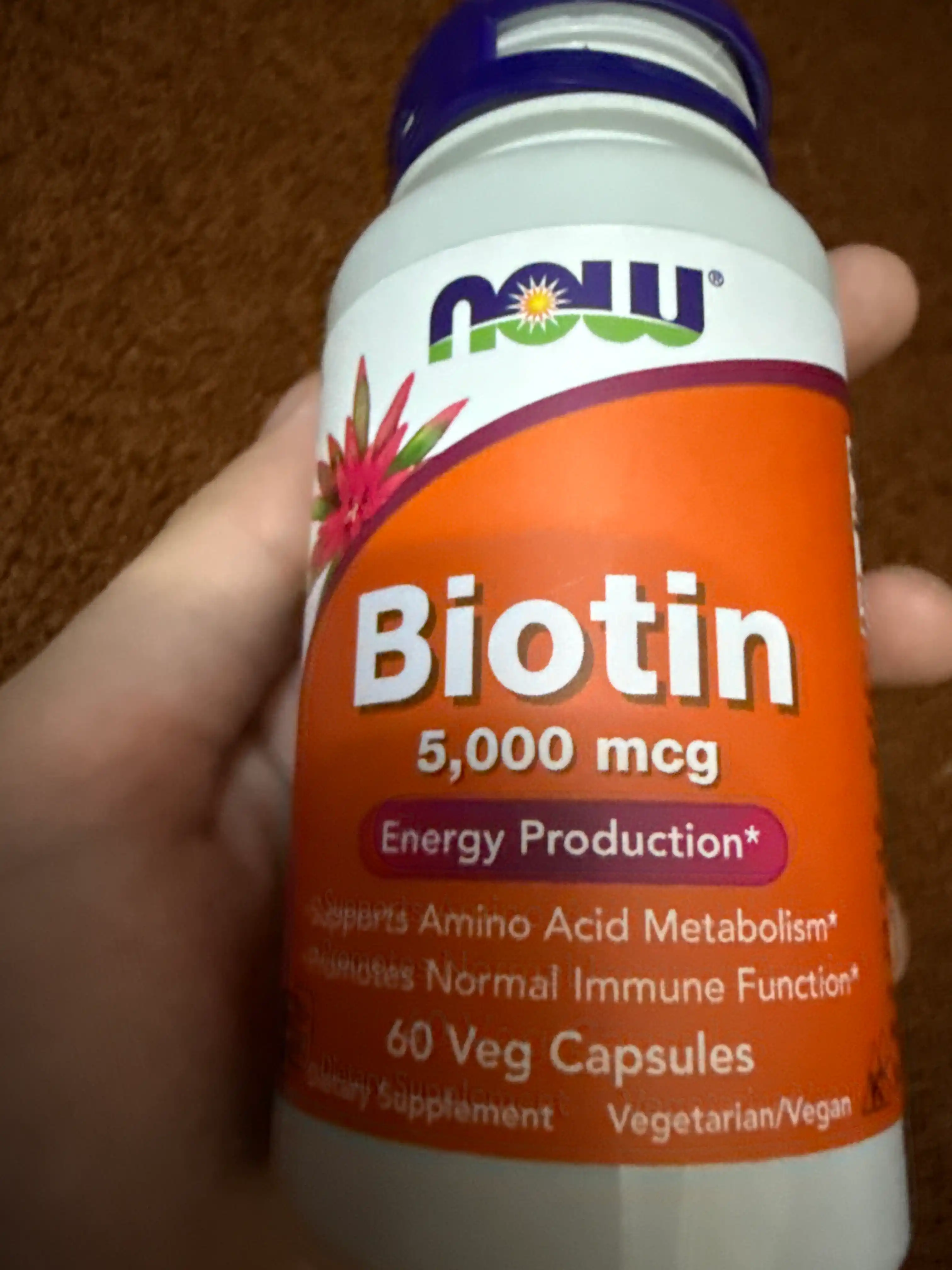 Капсулы NOW Supplements, Биотин 5000 мкг, метаболизм аминокислот, Халяль