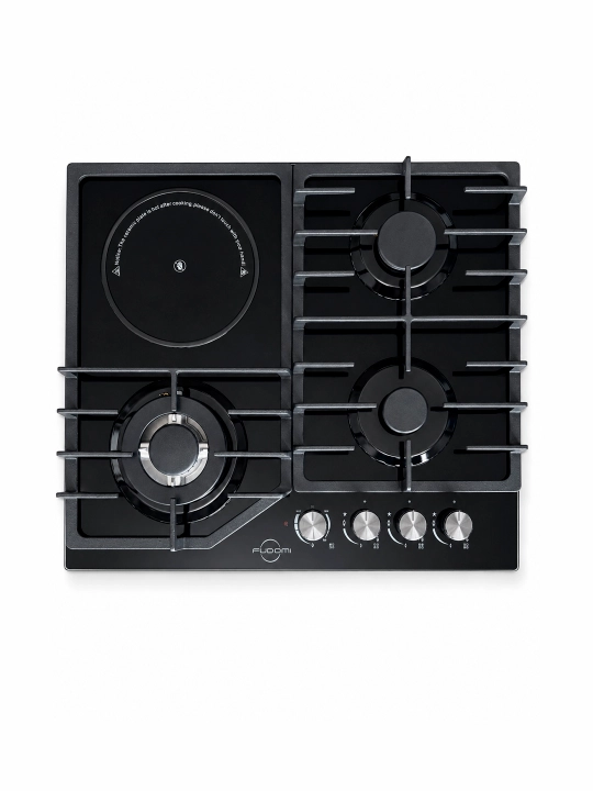 Aralash turdagi pishirish paneli Fudomi Heat HBG 4623 C-2, 4 ta konforka, WOK-konforka
