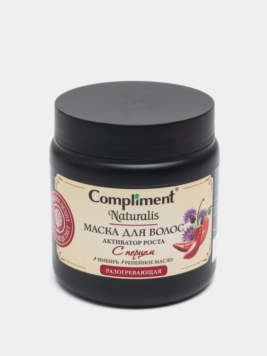 Murch, keratin va o‘sma moyi bilan sochlarni mustahkamlash va o‘stirish uchun niqob, Compliment, 500 ml